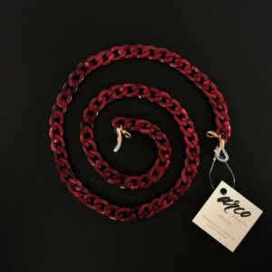 Arco-Jewelry-Brillenkette-Acryl-Rot