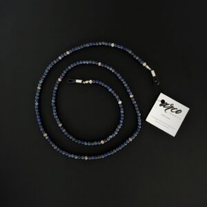 Brillenkette Arco-Jewelry-Lapislazuli-Perlen